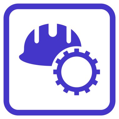 Geliştirme işçisi vektör simgesi bir çerçeve içinde