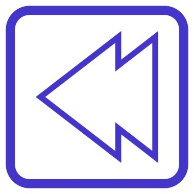 Yön sol vektör simgesi bir çerçeve içinde