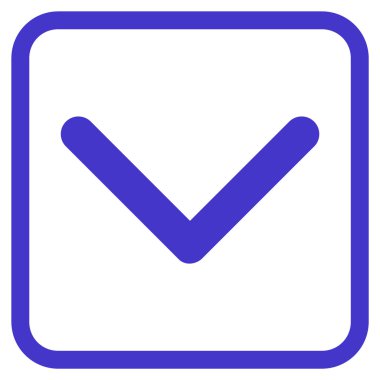 Vektör simgesi bir çerçeve içinde aşağı yön