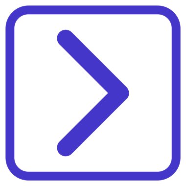 Yöne doğru vektör simgesi bir çerçeve içinde