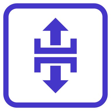 Düşey yönde vektör simgesi bir çerçeve içinde bölmek