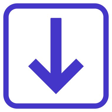 Bir çerçeve içinde ok vektör simgesi