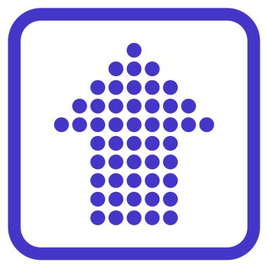 Vektör simgesi bir çerçeve içinde yukarı noktalı ok