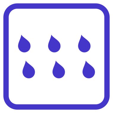 Damla vektör simgesi bir çerçeve içinde