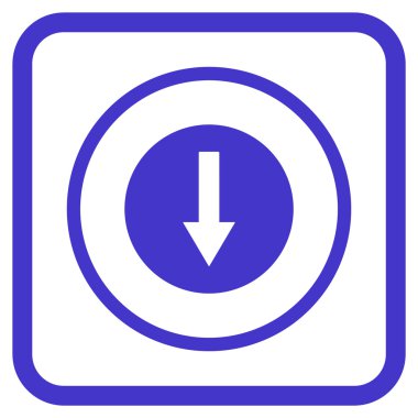 Bir çerçeve içinde yönlü ok vektör simgesi