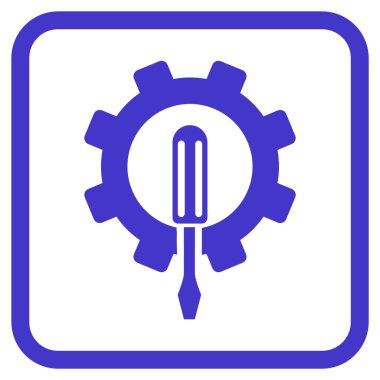 Bir çerçevedeki mühendislik vektör simgesi