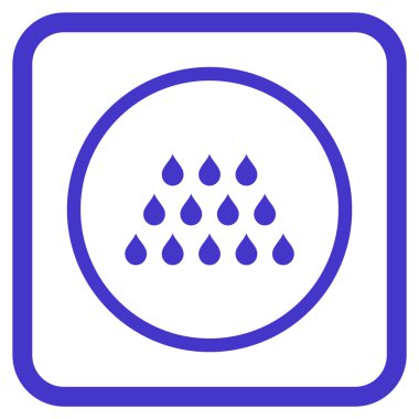 Damla vektör simgesi bir çerçeve içinde