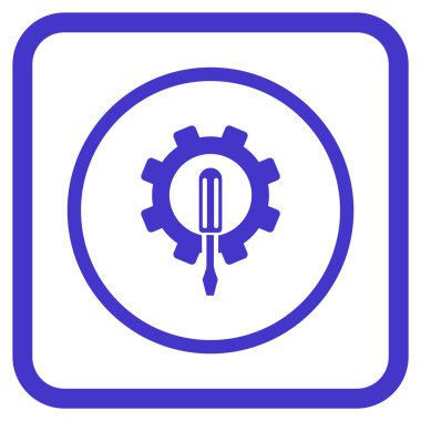 Bir çerçevedeki mühendislik vektör simgesi