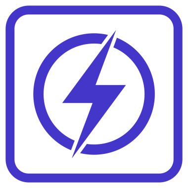 Elektrik vektör simgesi bir çerçeve içinde