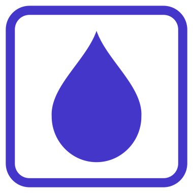 Damla vektör simgesi bir çerçeve içinde