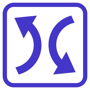 Exchange oklar bir çerçeve içinde simge vektör