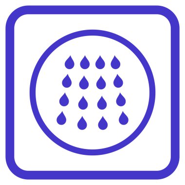 Damla vektör simgesi bir çerçeve içinde