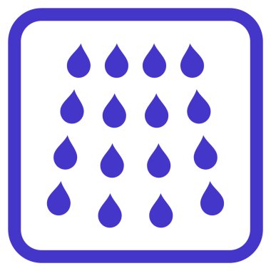 Damla vektör simgesi bir çerçeve içinde