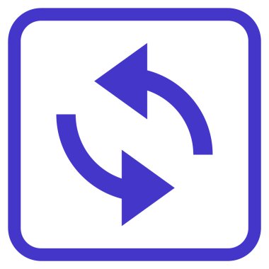 Exchange oklar bir çerçeve içinde simge vektör