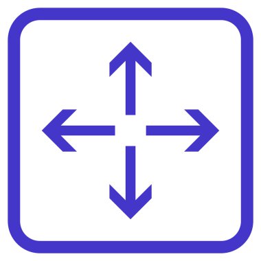 Genişletin okları vektör simgesi bir çerçeve içinde