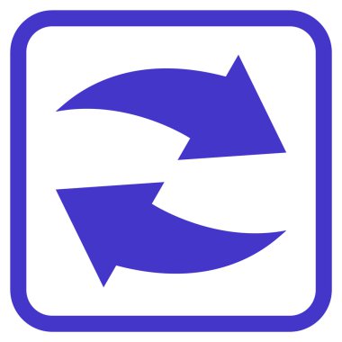 Exchange oklar bir çerçeve içinde simge vektör