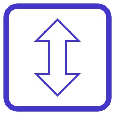 Exchange dikey vektör simgesi bir çerçeve içinde