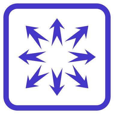 Genişletin okları vektör simgesi bir çerçeve içinde