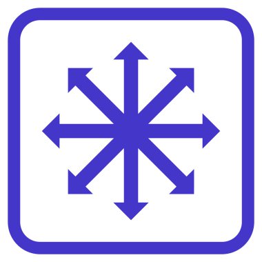 Genişletin okları vektör simgesi bir çerçeve içinde