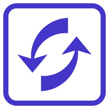 Exchange oklar bir çerçeve içinde simge vektör