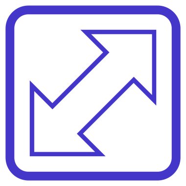 Exchange çapraz vektör simgesi bir çerçeve içinde