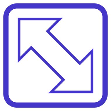 Exchange çapraz vektör simgesi bir çerçeve içinde
