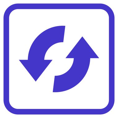 Exchange oklar bir çerçeve içinde simge vektör