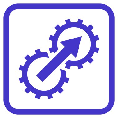 Dişli Tümleştirme vektör simgesi bir çerçeve içinde