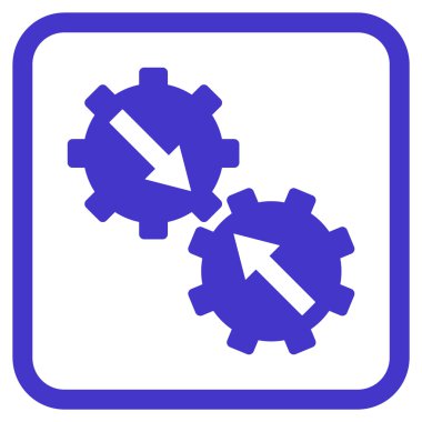 Dişli Tümleştirme vektör simgesi bir çerçeve içinde