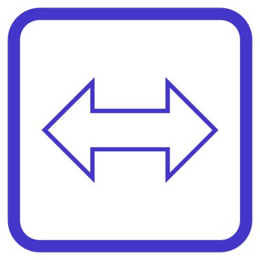 Exchange yatay vektör simgesi bir çerçeve içinde