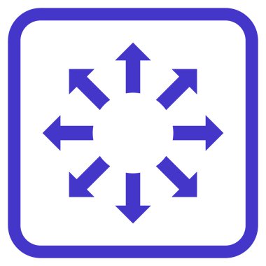 Genişletin okları vektör simgesi bir çerçeve içinde