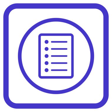 Liste sayfa vektör simgesi bir çerçeve içinde