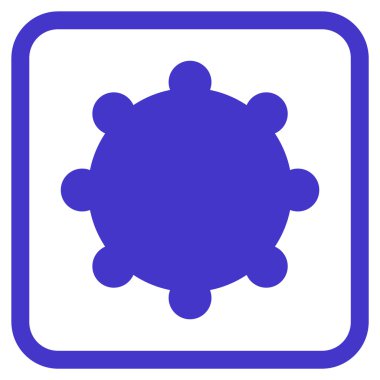 Dişli vektör simgesi bir çerçeve içinde