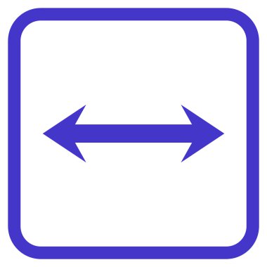 Yatay Çevir vektör simgesi bir çerçeve içinde