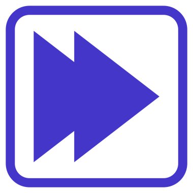 Doğru vektör simgesi bir çerçeve içinde hareket