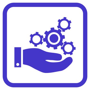 Mekanik Servisi vektör simgesi bir çerçeve içinde