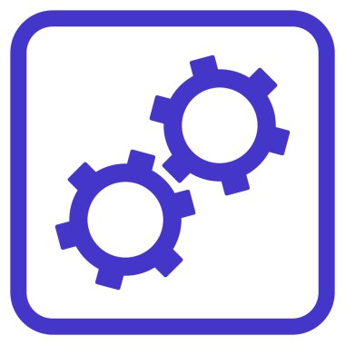 Gears'ı vektör simgesi bir çerçeve içinde