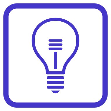 Lamba ampul vektör simgesi bir çerçeve içinde