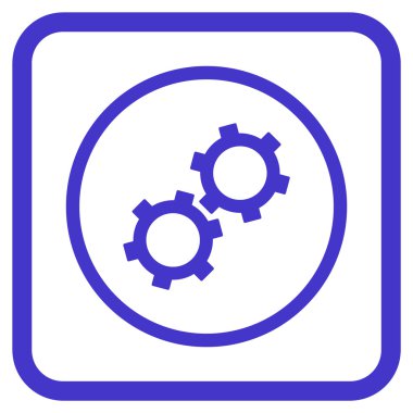 Gears'ı vektör simgesi bir çerçeve içinde