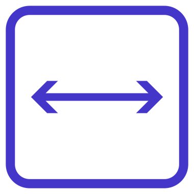 Yatay Çevir vektör simgesi bir çerçeve içinde