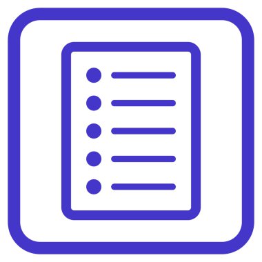 Liste sayfa vektör simgesi bir çerçeve içinde