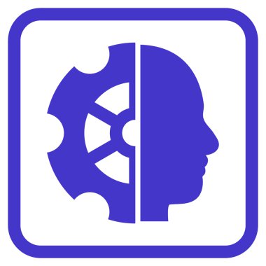 Akıl vektör simgesi bir çerçeve içinde