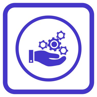 Mekanik Servisi vektör simgesi bir çerçeve içinde