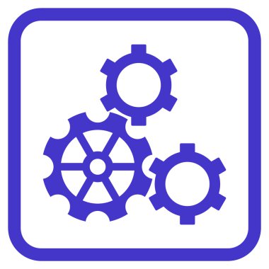 Gears'ı vektör simgesi bir çerçeve içinde