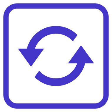 Oklar vektör simgesi bir çerçeve içinde yenileme