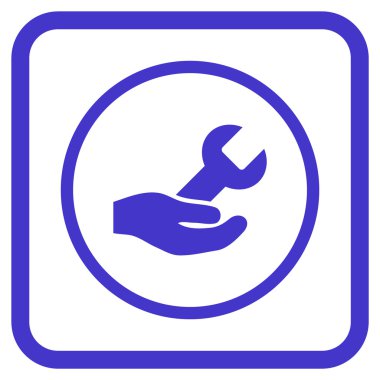 Onarım hizmeti vektör simgesi bir çerçeve içinde