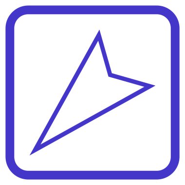 İşaretçi yaptı vektör simgesi bir çerçeve içinde aşağı