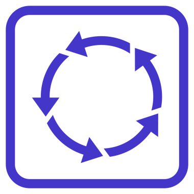 Döndürme vektör simgesi bir çerçeve içinde