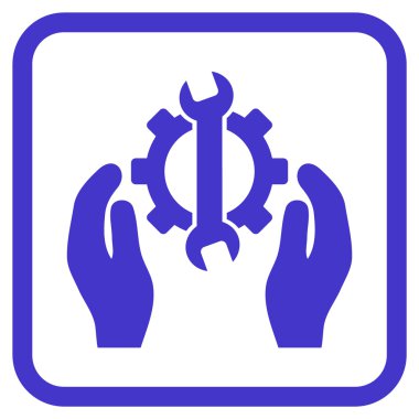 Onarım hizmeti vektör simgesi bir çerçeve içinde