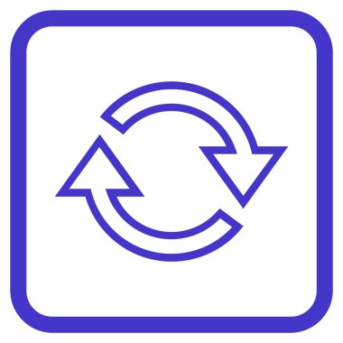 Oklar vektör simgesi bir çerçeve içinde yenileme